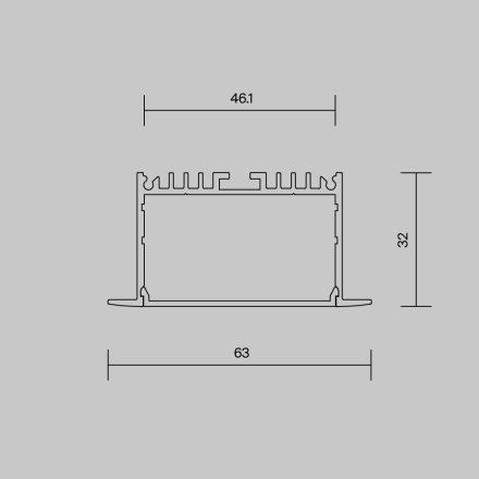 Алюминиевый встраиваемый профиль Maytoni 632004