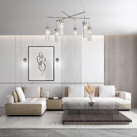 Подвесная люстра Eurosvet Gilian 60163/6 никель a065758