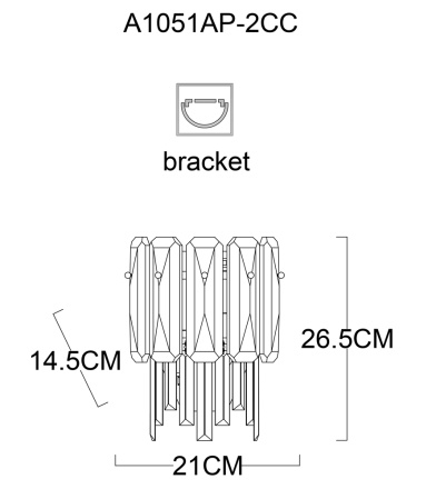 Настенный светильник Arte Lamp Nicoletta A1051AP-2CC