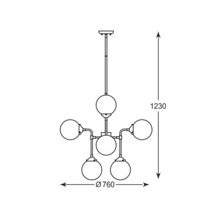 Подвесная люстра Zumaline RIANO P0454-08D-SDAA