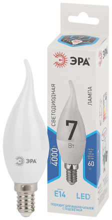 Лампа светодиодная Эра E14 7W 4000K LED BXS-7W-840-E14 Б0028483