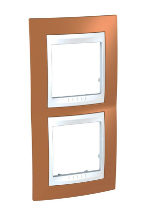 Рамка 2-постовая вертикальная Schneider Electric Unica Хамелеон MGU6.004V.869