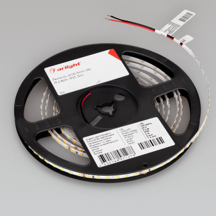 Светодиодная лента Arlight UL-A120-5mm 24V Warm2700 (9.6 W/m, IP20, 5m) 044062