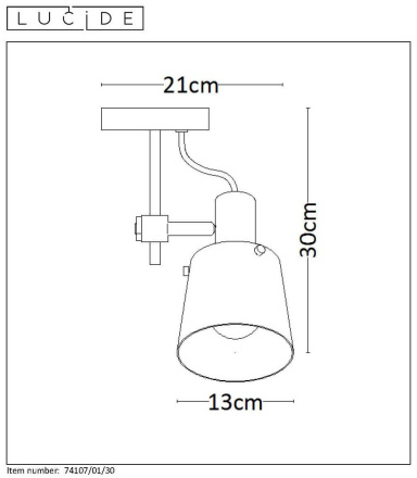 Спот Lucide QUINNY 74107/01/30