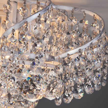 Потолочная люстра Eurosvet Шарм 16017/6 белый с серебром Strotskis