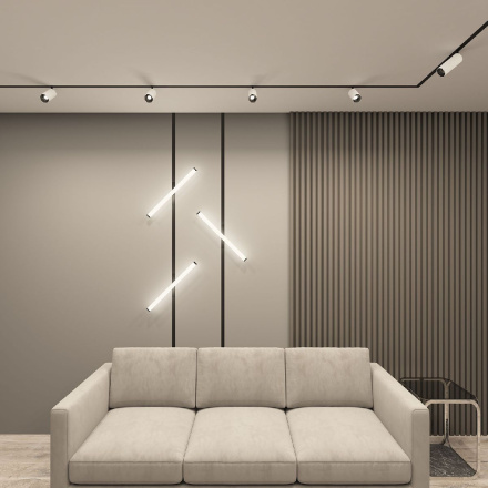 Трековый однофазный светильник Denkirs Smart Spot DK8041-BW+BK