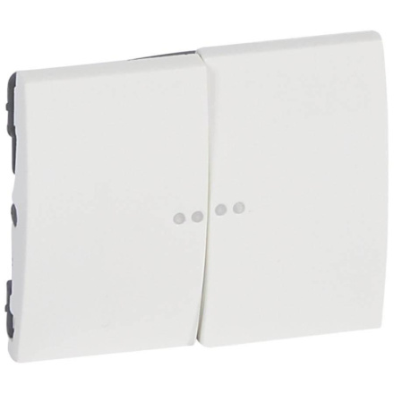 Клавиша Legrand Galea Life выключателя двойная с индикацией белая 771079
