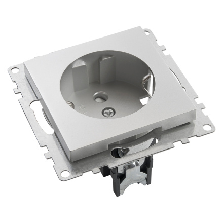 Розетка 1-местная с/з с защитной шторкой Stekker Катрин 39582