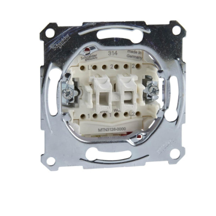 Переключатель двухклавишный Schneider Electric Merten Aquadesign MTN3126-0000