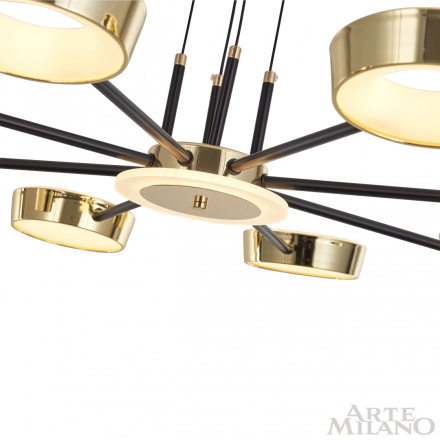 Подвесная люстра Arte Milano 271079/8 BK/GD