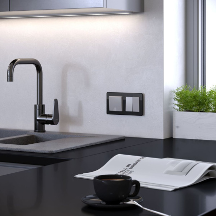 Рамка на 2 поста Werkel Acrylic черный 4690389184857 W0022708