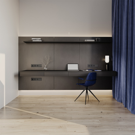 Рамка на 4 поста Voltum S70 VLS100407 (графит)