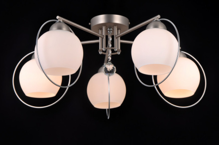 Накладная люстра Natali Kovaltseva SPHERE II 81051-5C SATIN NICKEL