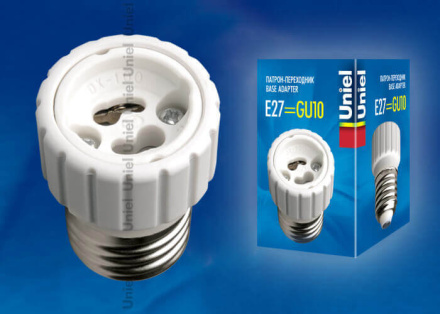 Переходник с цоколя Е27 на GU10 (06472) Uniel LH27-GU10L