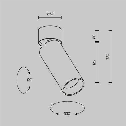 Спот Maytoni Technical Focus Led C055CL-L12W4K-SS-B