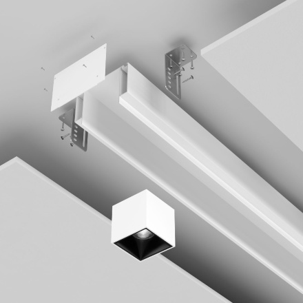 Алюминиевый профиль ниши скрытого монтажа Maytoni ALM-11681-PL-W-2M