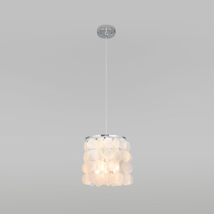 Подвесной светильник Eurosvet Sandra 60185/1 хром/перламутр a069247