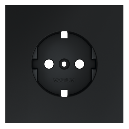 Накладка для розетки с заземлением Voltum S70 (графит) VLS000607