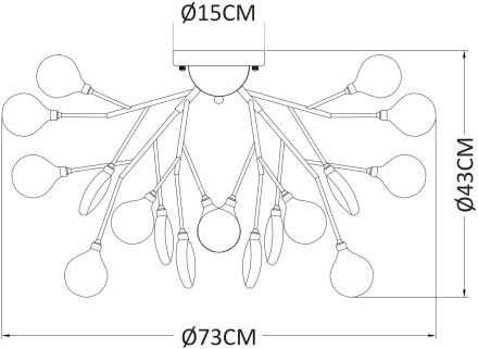 Потолочная люстра Arte Lamp Candy A7274PL-27GO