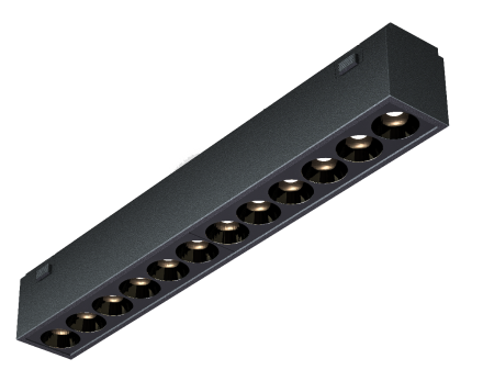 Трековый магнитный светильник iLedex Vision 4825-039-L197-12W-36DG-4000K-BK