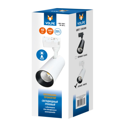 Трековый светильник Volpe ULB-Q277 40W/4000К WHITE UL-00008057