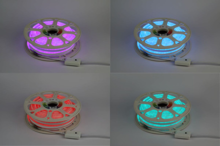 Светодиодная неоновая лента Эра N5050-72-IP67-220V-20m-RGB Б0053983