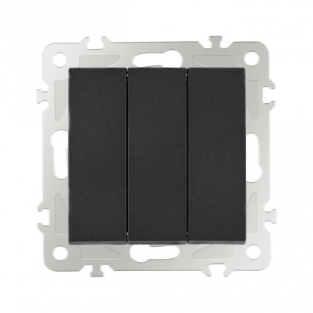 Выключатель трехклавишный Arte Milano 206.30-3.black