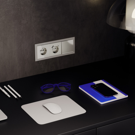 Выключатель одноклавишный с подсветкой Voltum S70 VLS010204 (шелк)