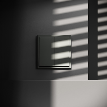 Выключатель двухклавишный Voltum S70 VLS020106 (титан)