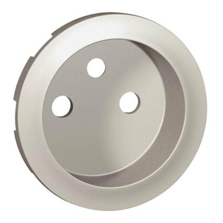 Лицевая панель Legrand Celiane розетки 2К+З французского стандарта титановая 068412