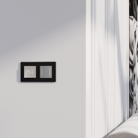 Сенсорный выключатель двухклавишный с подсветкой Werkel 4690389198038 W4522006 a063600