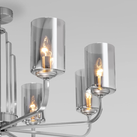 Люстра на штанге Eurosvet Defi 60138/8 сатин-никель a060904