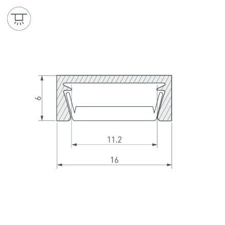 Профиль Arlight MIC-M-2000 ANOD BLACK 044540