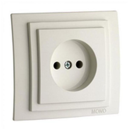Розетка без земли Mono Electric Despina-Larissa 16А 250В слоновая кость 500-000122-116