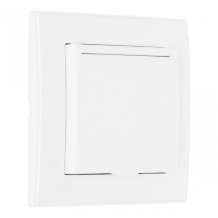 Комплект розетки с/з и шторками, защитной крышкой и рамкой Arte Milano SET06-1-41-1 white