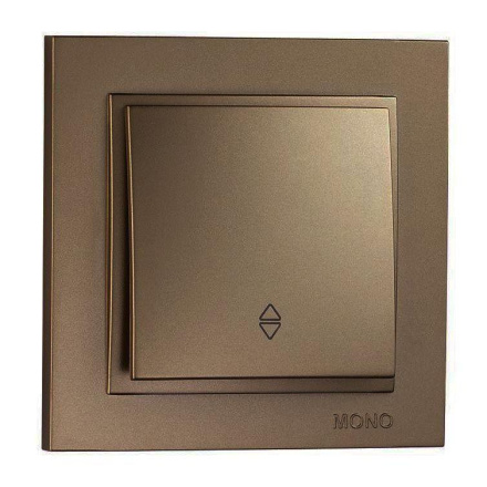 Выключатель одноклавишный проходной Mono Electric Despina 10А 250В бронза 102-232325-109