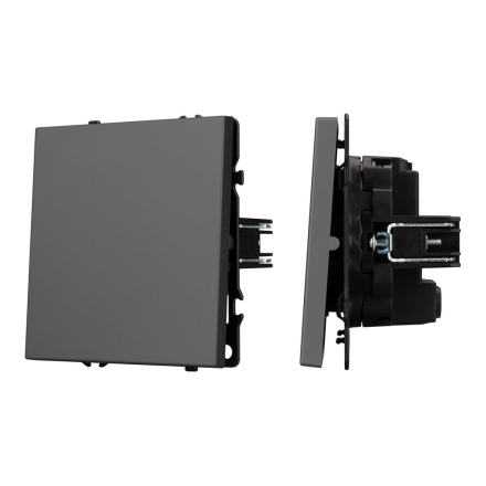 Механизм выключателя одноклавишный перекрёстный Arlight SWT-NOBE-MKX1-SFPL-GR (230V, 10A) 054251