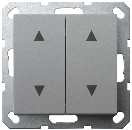 Выключатель двухклавишный Jasmart для жалюзи в комплекте с накладкой 10A 250V G3028S