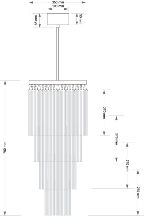 Люстра на штанге Kutek Filago FIL-ZW-10(P)350/270