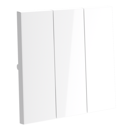 Клавиши для выключателя/переключателя трехклавишного Voltum S70 (белый глянцевый) VLS000501