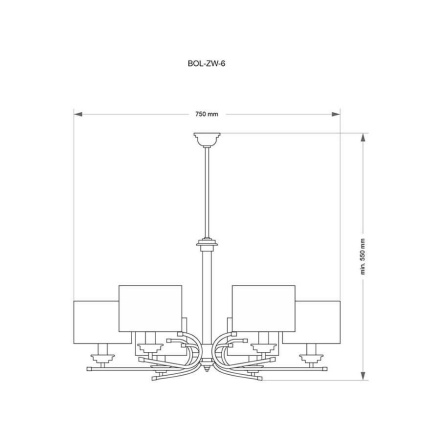 Подвесная люстра Kutek Mood Bolt BOL-ZW-3 (Z)