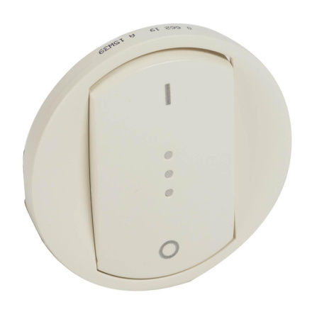 Лицевая панель Legrand Celiane выключателя одноклавишного с подсветкой слоновая кость 066219