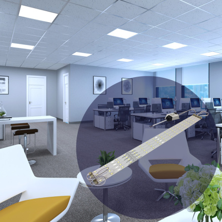 Комплект светодиодных линеек Apeyron Армстронг 5730 36Вт 6000К 12-141