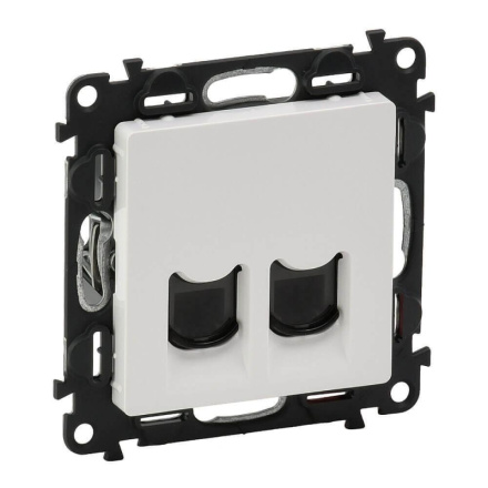 Телефонная розетка RJ11 двойная Legrand Valena Life белая 753139