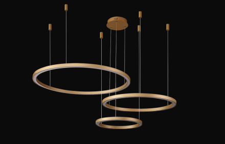 Подвесной светодиодный светильник Crystal Lux FORTUNA SP158W LED D400+600+800 GOLD