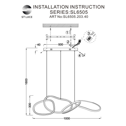 Подвесной светильник ST Luce Abra SL6505.203.40