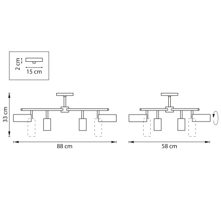 Люстра на штанге Lightstar Rullo LR728374874 (571728+214437-4+214487-4)