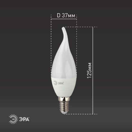 Лампа светодиодная Эра E14 8W 2700K LED BXS-8W-827-E14 R Б0051853
