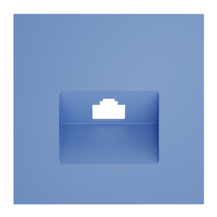 Накладка для розетки компьютерной RJ45 кат.6 Voltum S70 (деним) VLS001315