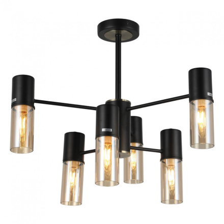Люстра на штанге IMEX Jerly MD.51829-6-S-BK+AB